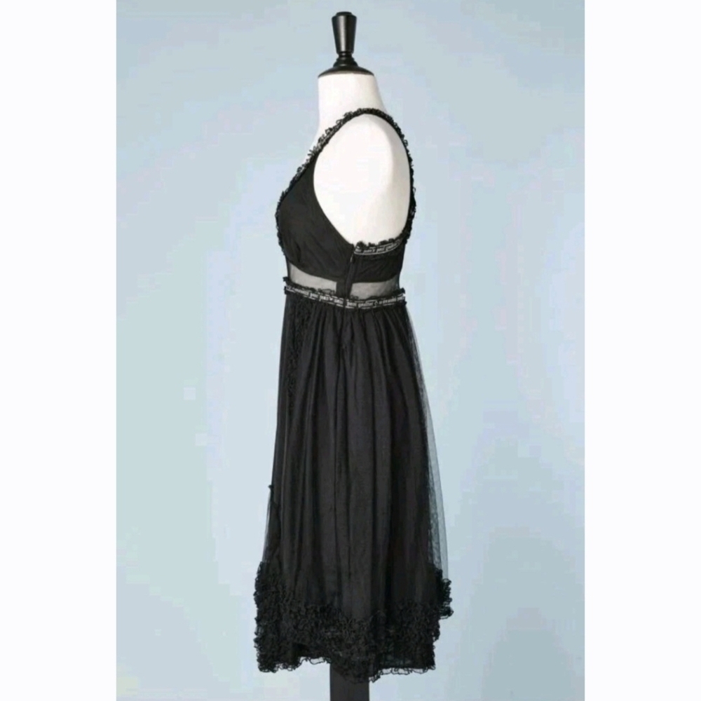 2000's RARE Vintage Jean Paul Gaultier La Sensualite Black Tulle Dress US 10-12 - Picture 3 of 8